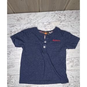Ben Sherman baby’s short sleeve Henley Button top 18 month dark blue